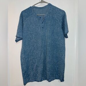 Men's Blue Henley Shirt by Lululemon